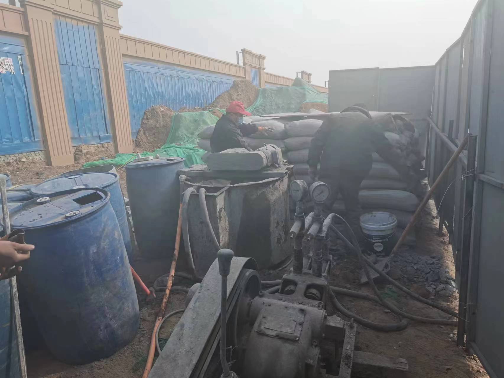 清河门房屋下沉注浆